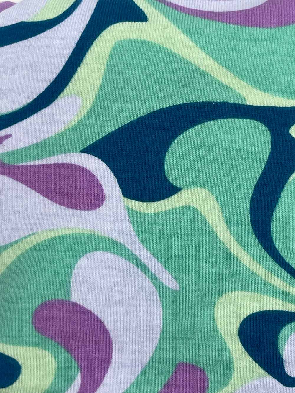 hair wrap - green blue pattern