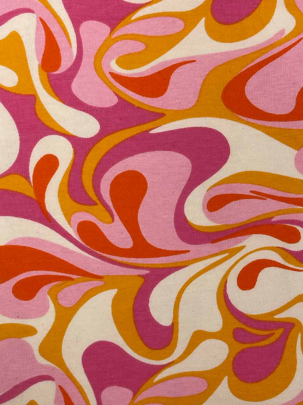 hair wrap - orange pink pattern